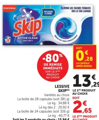 Lessive Skip capsules
