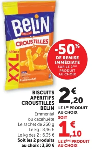 Biscuits apéritifs Croustilles Belin