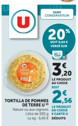 Tortilla de pommes de terre U