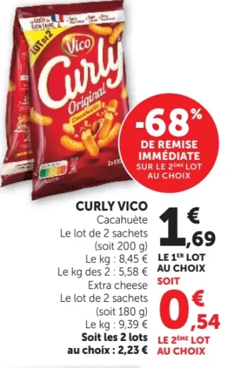 Curly Vico Cacahuète