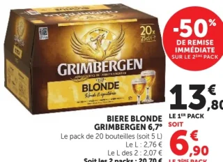 Biere Blonde Grimbergen 6.7°