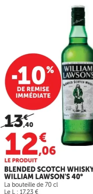 Blended Scotch Whisky William Lawson's 40°