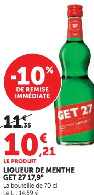 Liqueur de menthe Get 27 17,9°