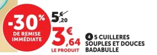 5 cuillères souples et douces Badabulle