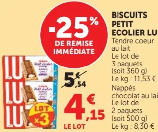 Biscuits Petit Ecolier LU