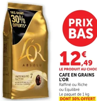Cafe en grains l'or
