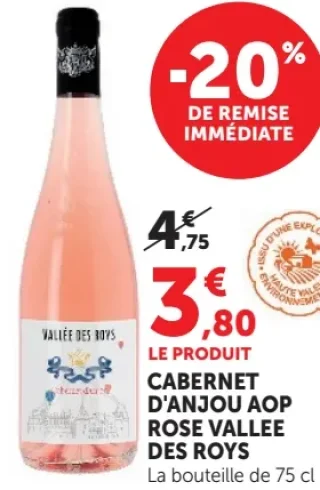 Cabernet d'Anjou AOP Rosé Vallée des Roys
