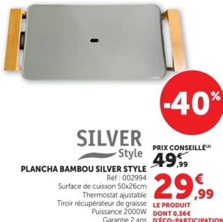 Silver Style Plancha Bambou 002994