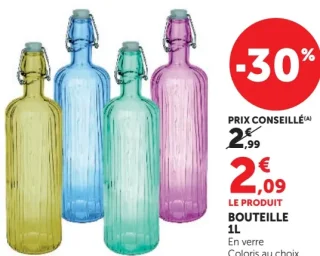 Bouteille en verre 1L