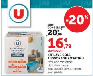 Kit lave-sols à essorage rotatif U