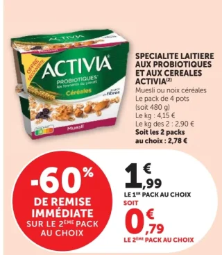 Spécialité Laitière aux Probiotiques et aux Céréales Activia