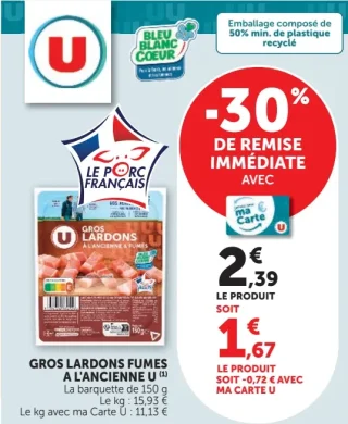 Gros Lardons Fumés à l'Ancienne U