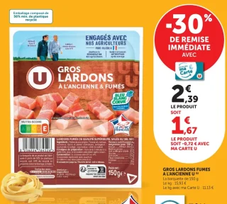 Gros Lardons Fumés à l'ancienne U