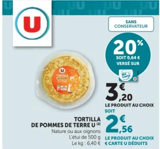 Tortilla de pommes de terre U