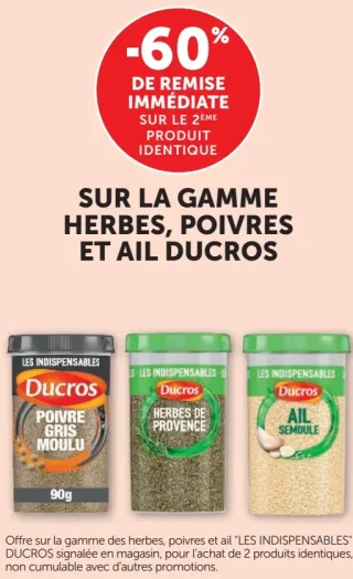 Herbes, poivres et ail Ducros