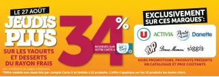 Sélection de yaourts et desserts du rayon frais Activia, Perle de Lait, Danette, Yop, Bonne Maman, siggi's