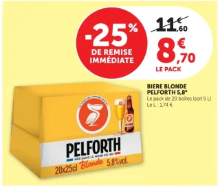 Bière blonde Pelforth 5,8°