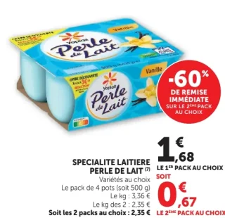 Spécialité laitière Perle de Lait Yoplait