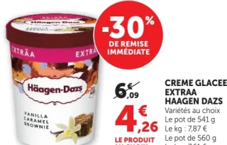 Crème Glacée Extraa Häagen-Dazs