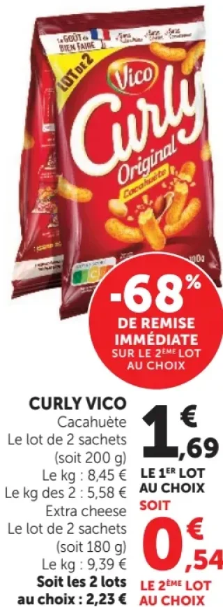 Curly Vico Cacahuète