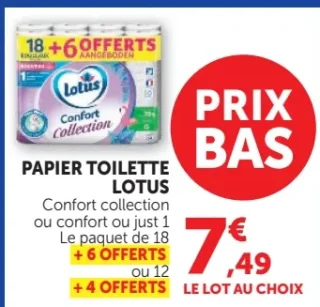 Papier toilette Lotus Confort collection