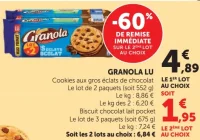 Cookies aux gros éclats de chocolat Granola LU