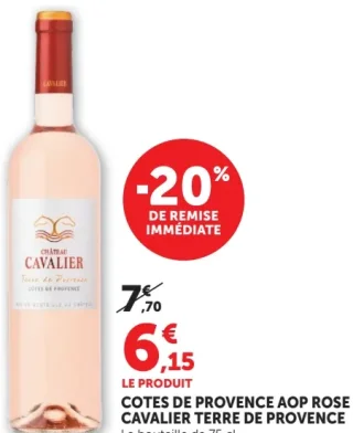 Cotes de Provence AOP Rose Cavalier Terre de Provence