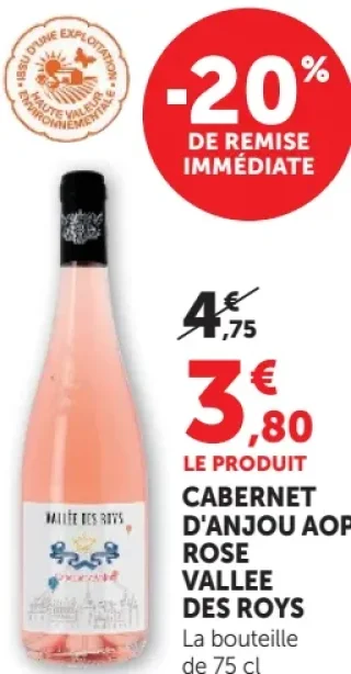 CABERNET D'ANJOU AOP ROSE VALLEE DES ROYS