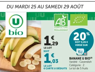 Banane U Bio Cavendish Catégorie 2