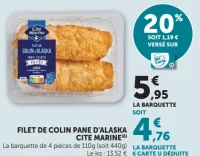 Filet de Colin Pané d'Alaska Cité Marine