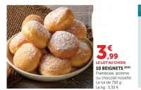 10 Beignets Framboise, pomme ou chocolat noisette