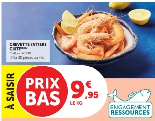 Crevette entière cuite