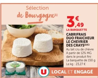 Cabrifrais duo fraîcheur Le Chevrier des Crays