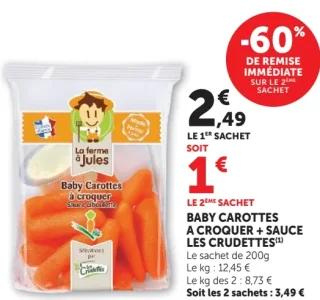 BABY CAROTTES A CROQUER + SAUCE LES CRUDETTES