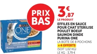 EFFILES EN SAUCE POUR CHAT STERILISE PURINA ONE