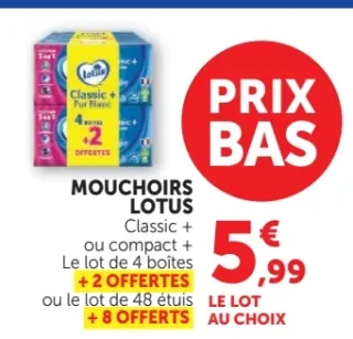 Mouchoirs Lotus Classic +