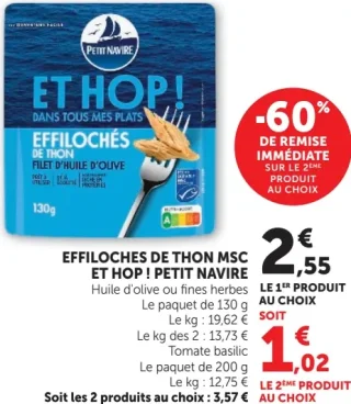 Effilochés de thon MSC et Hop ! Petit Navire
