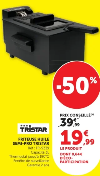 Tristar Friteuse Huile Semi-Pro FR-9339