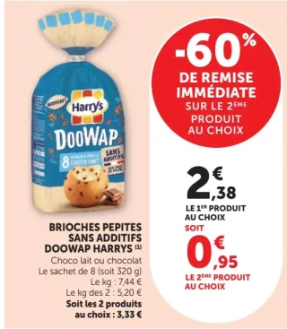 Brioches pépites sans additifs DooWap Harrys