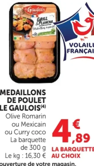 Médaillons de poulet Le Gaulois