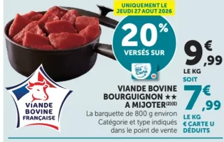 Viande Bovine Bourguignon à mijoter
