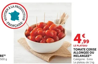 Tomate cerise allongée ou mélangée
