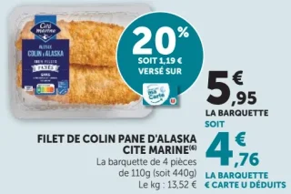 Filet de Colin d'Alaska Cité Marine