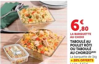 Taboulé au poulet rôti ou taboulé au chorizo