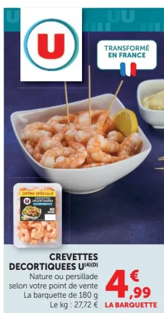 Crevettes décortiquées U