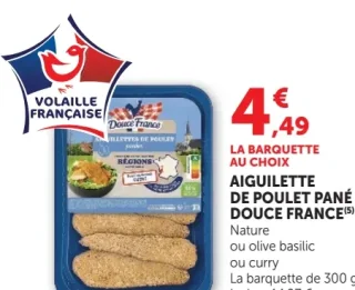 Aiguillette de poulet pané Douce France