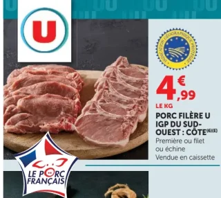 PORC FILIÈRE U IGP DU SUD-OUEST : CÔTE