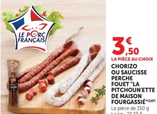 CHORIZO OU SAUCISSE PERCHE FOUET "LA PITCHOUNETTE" DE MAISON FOURGASSIÉ