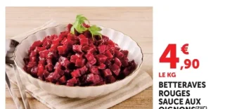 Betteraves rouges sauce aux oignons