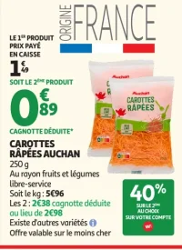 Carottes Râpées Auchan